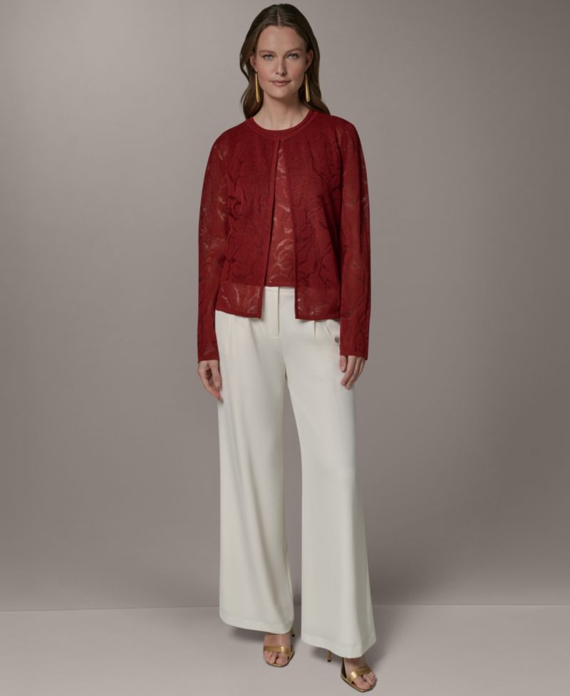 Women's Crewneck Novelty Cardigan