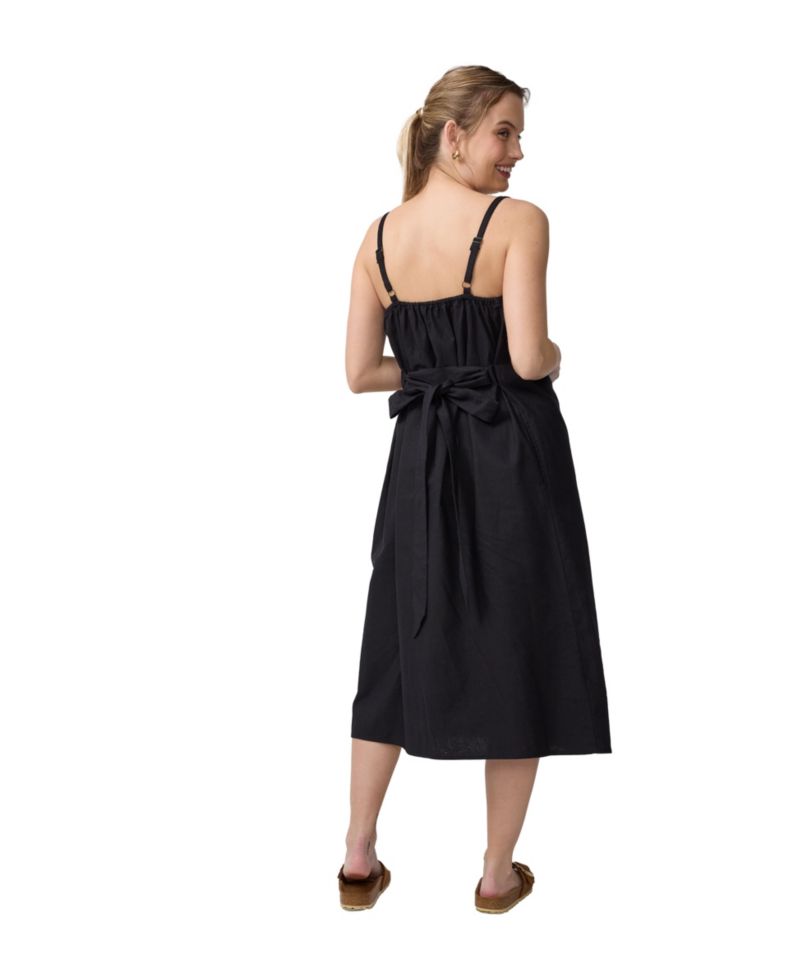 Maternity Ingrid + Isabel Sleeveless Button Front Midi Dress