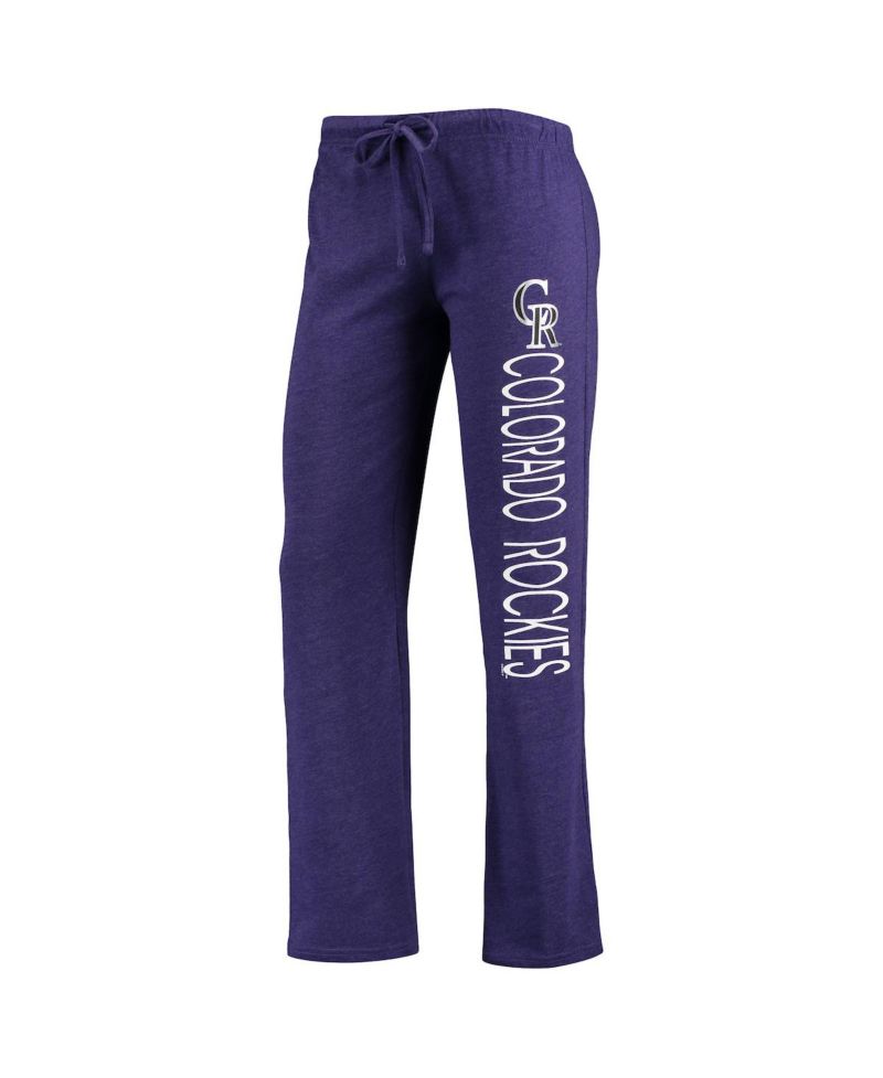 Women's Purple, Black Colorado Rockies Meter Muscle Tank Top and Pants Sleep Set