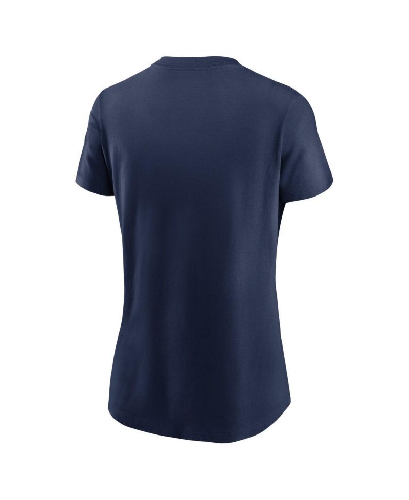 Women's Navy Atlanta Braves Wordmark T-shirt