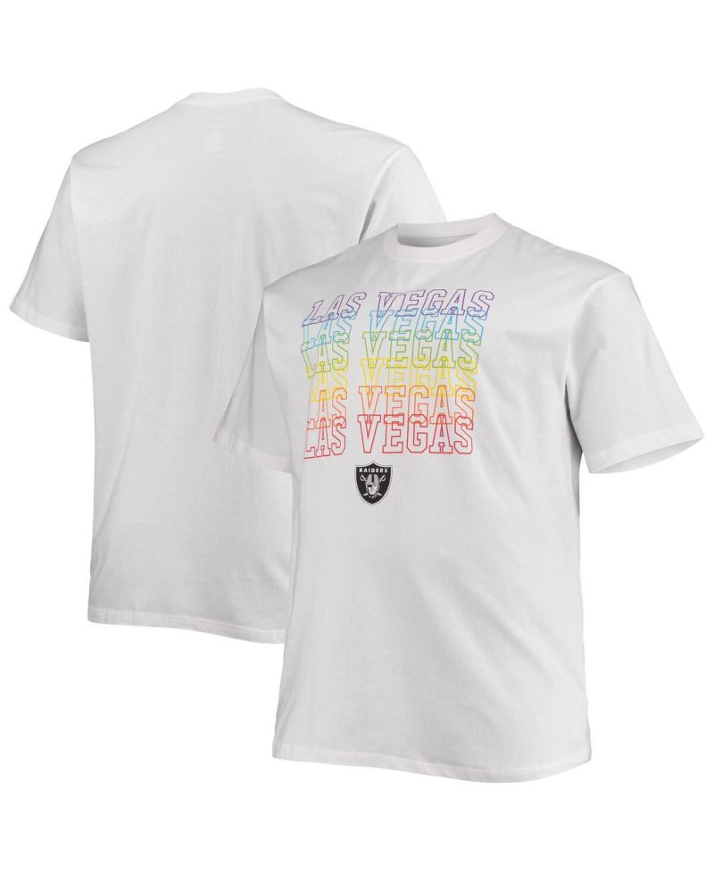 Men's White Las Vegas Raiders Big and Tall City Pride T-shirt