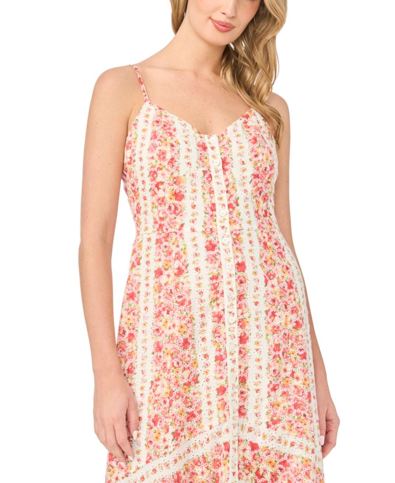 Women's Sleeveless V-Neck Midi Dress