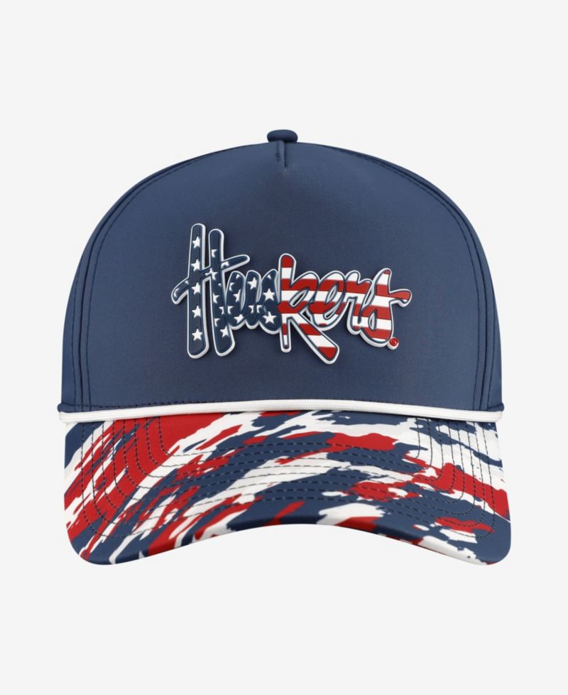 Men's and Women's Navy Nebraska Huskers Stars & Stripes Rope Adjustable Hat