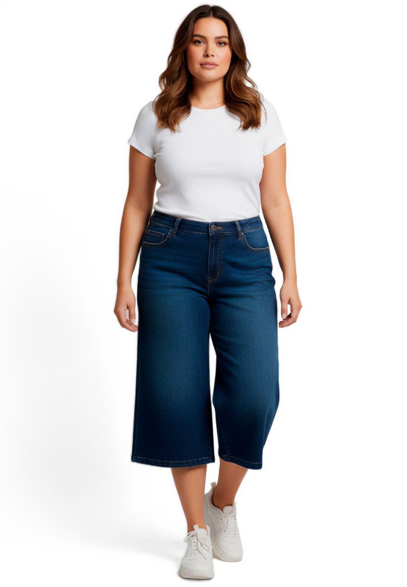 Women's Butter Denim Wide-Leg Crop