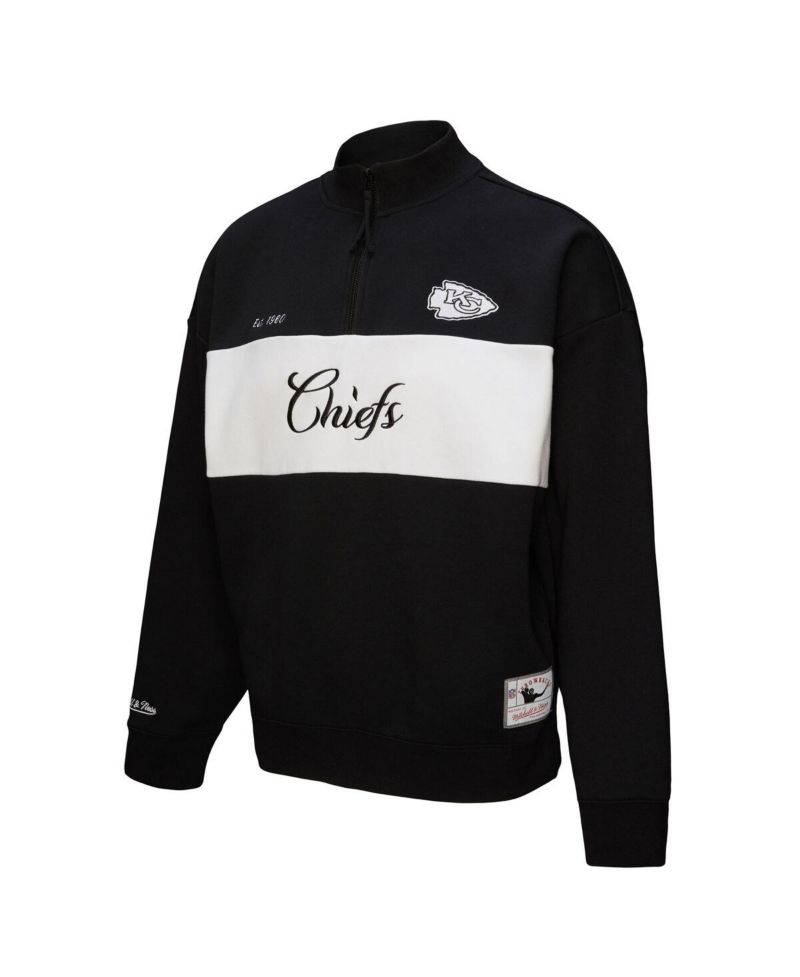 Women's Black Kansas City Chiefs Quarter-Zip Jacket