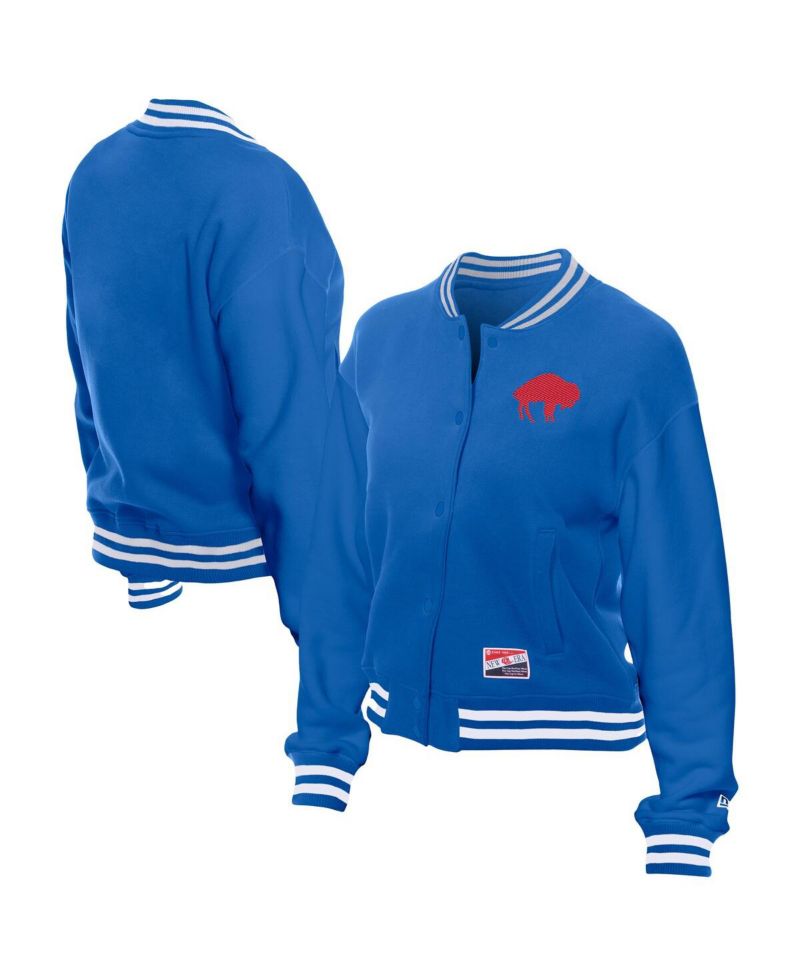 Women's Royal Buffalo Bills Throwback Fleece Full-Snap Jacket