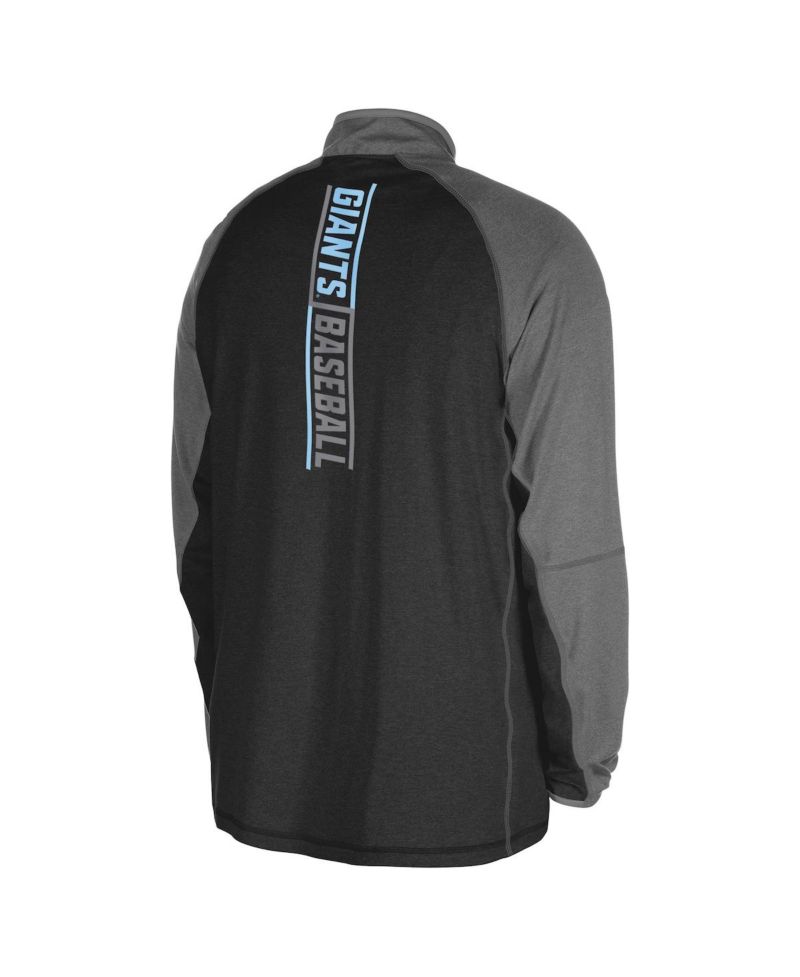 Men's Black San Francisco Giants Father's Day Raglan Quarter-Zip Top