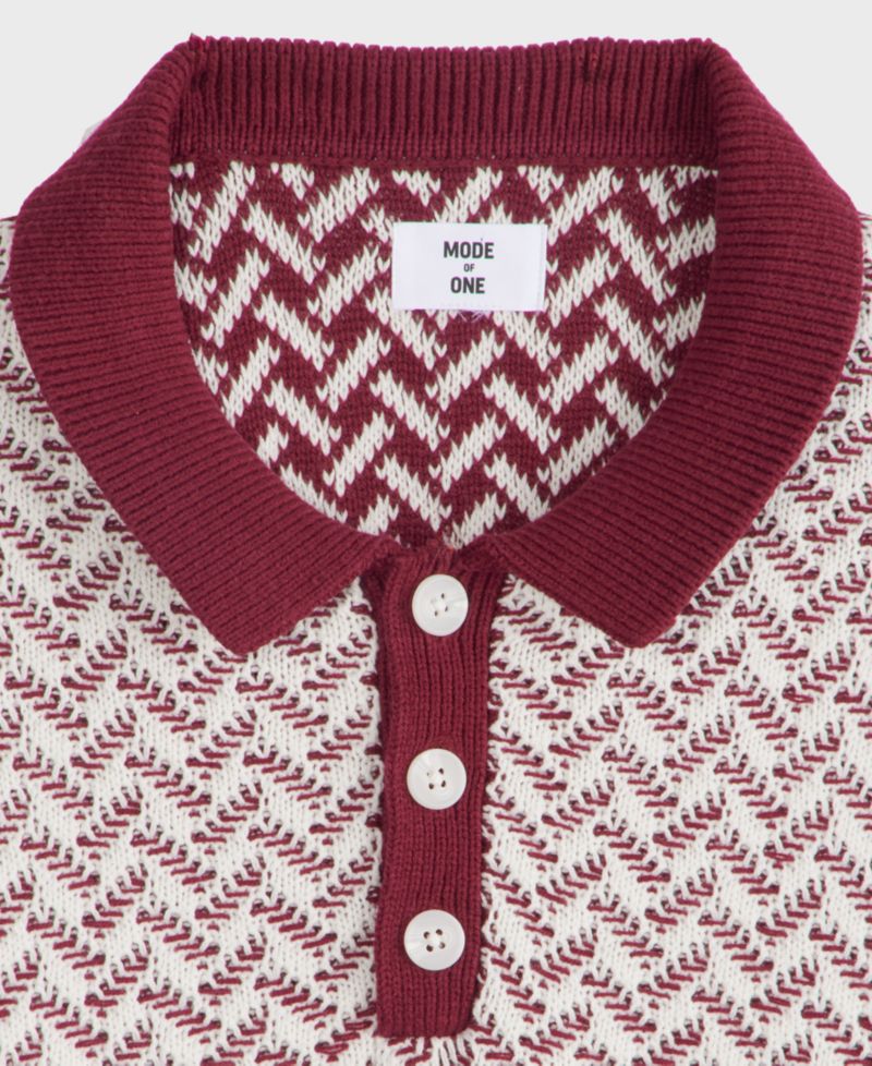 Men's Leo Short-Sleeve Polo Sweater
