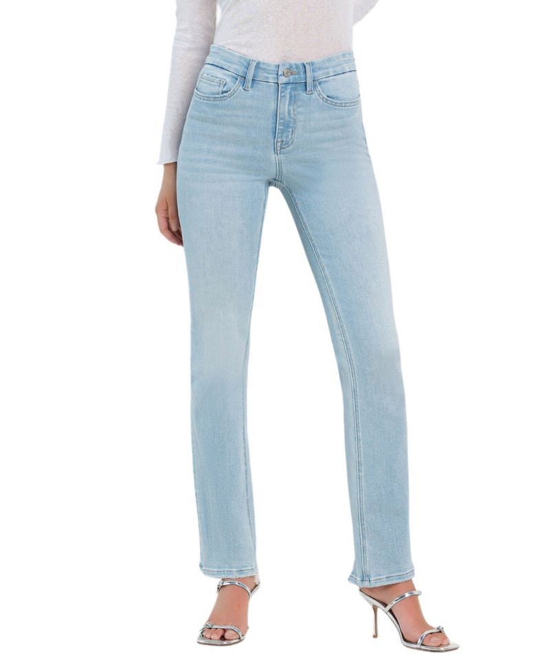 Women's High Rise Distressed Hem Bootcut Jeans
