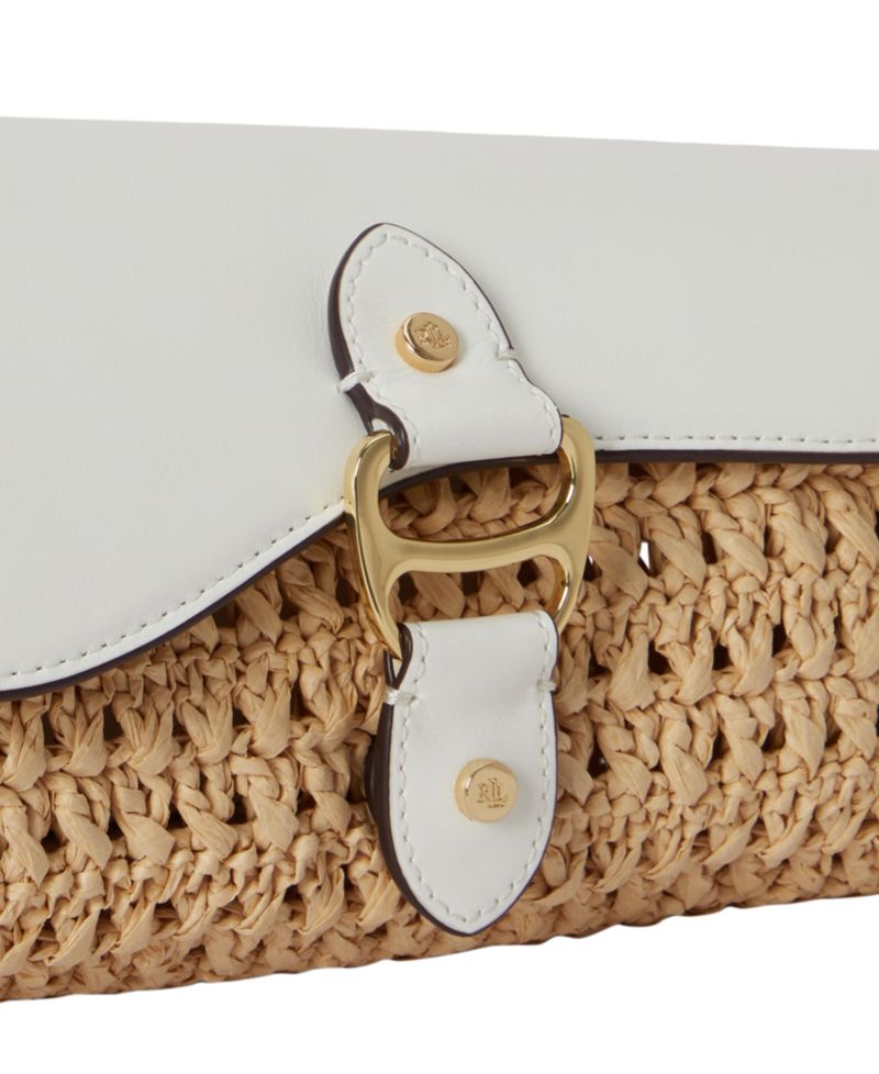 Tasha Straw Small East-West Shoulder Bag
