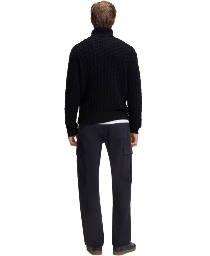 BECKHAM x BOSS Men's Wool Cashmere Cable-Knit Sweater