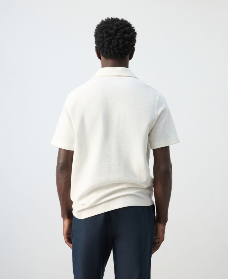Men's Regular-Fit Textured Polo Shirt