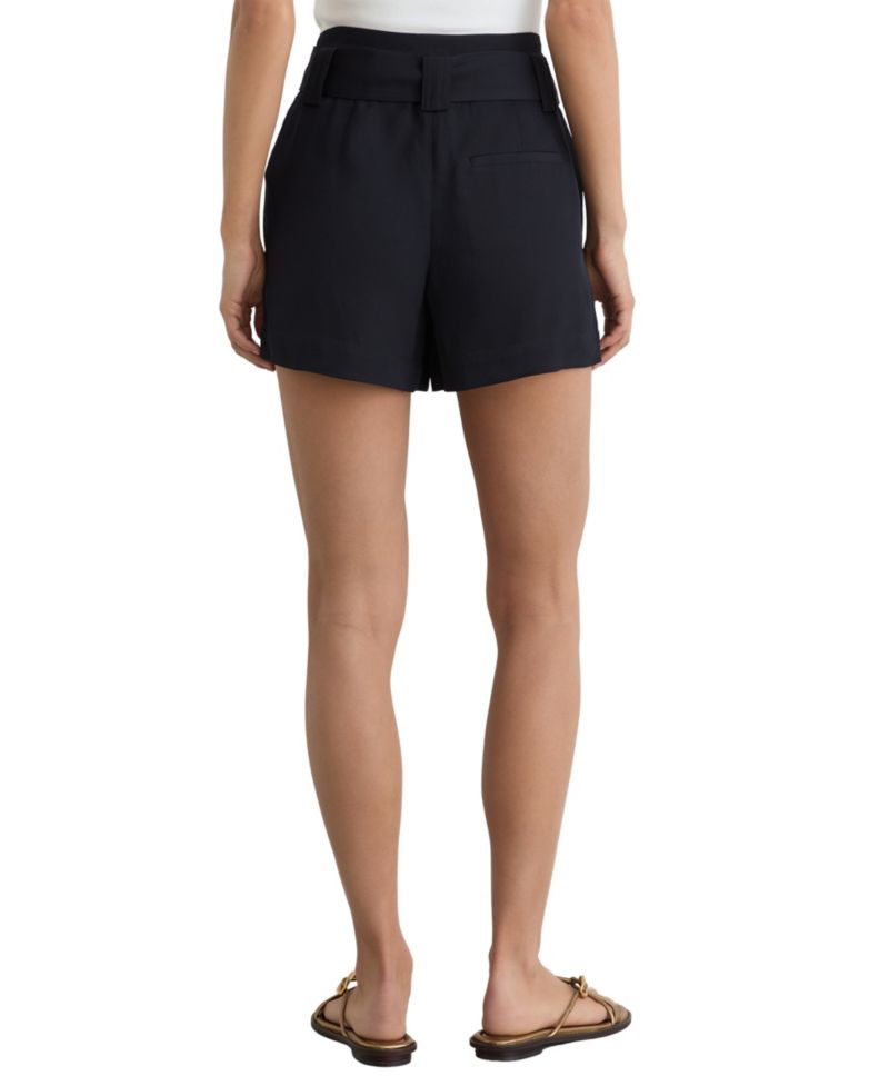 Women's Lana High-Waisted Pleated Belted Shorts, 3.7" Inseam