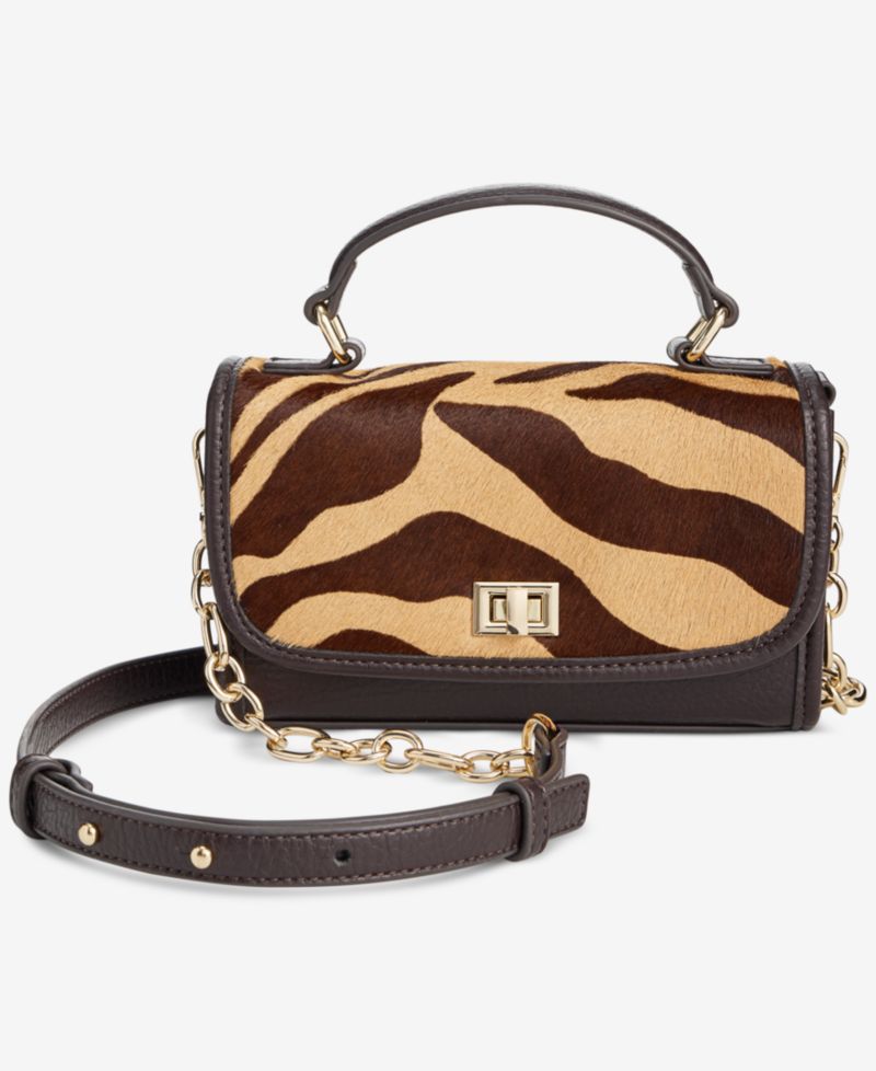 Tollann Zebra-Print Crossbody Bag