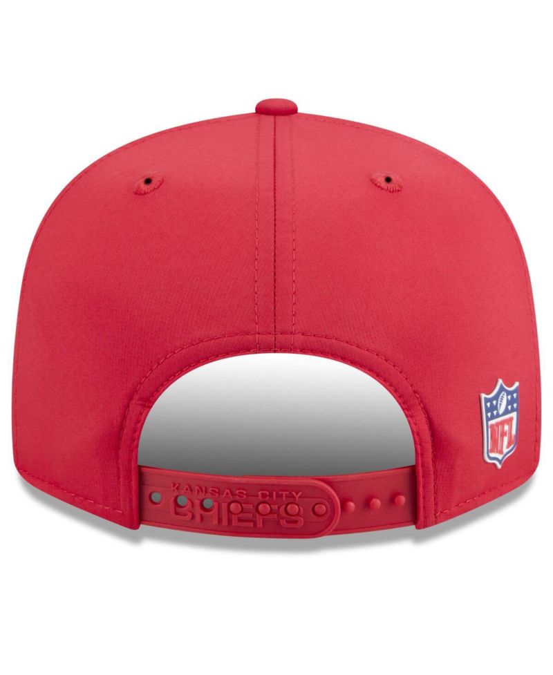 Men's Red Kansas City Chiefs 2025 Sideline Split Panel 9FIFTY Snapback Hat