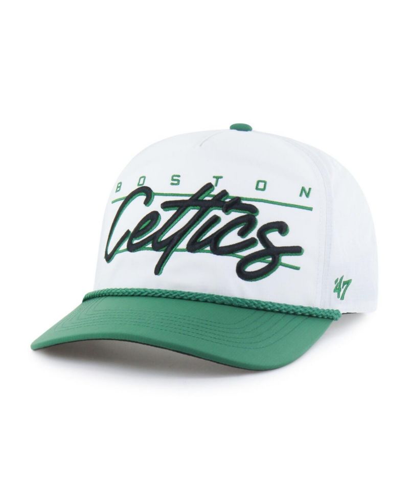 Men's White Boston Celtics Brrr&deg; Condor Two-Tone Hitch Rope Adjustable Hat
