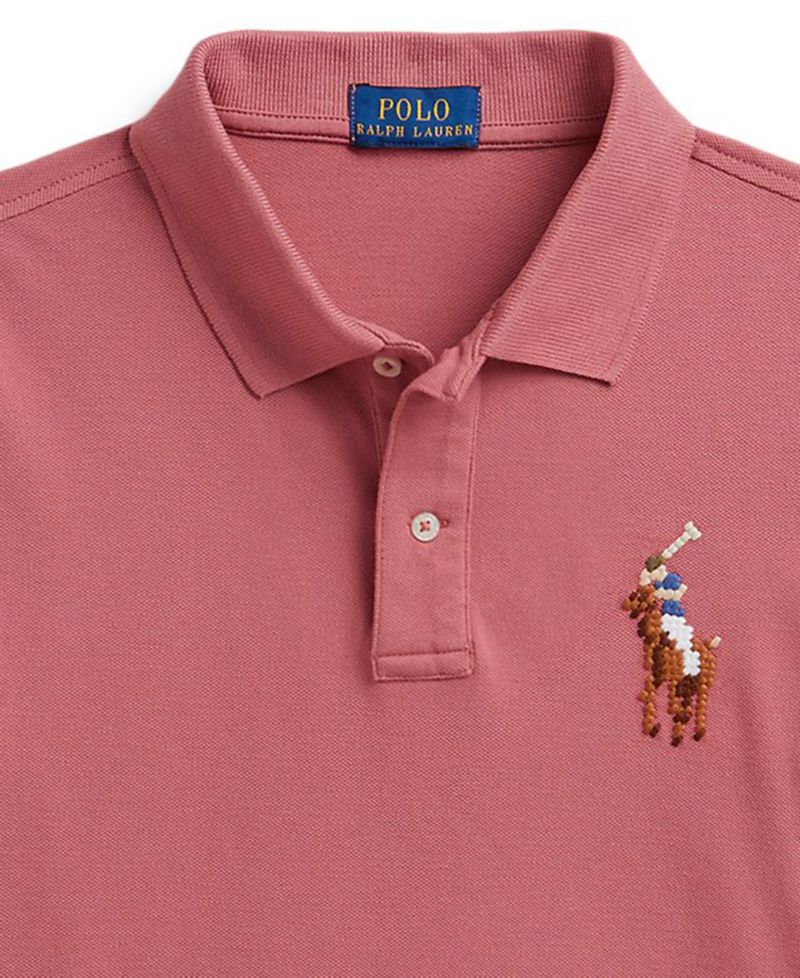 Girls' 7-16 Boxy Big Pony Stretch Short-Sleeve Polo Shirt