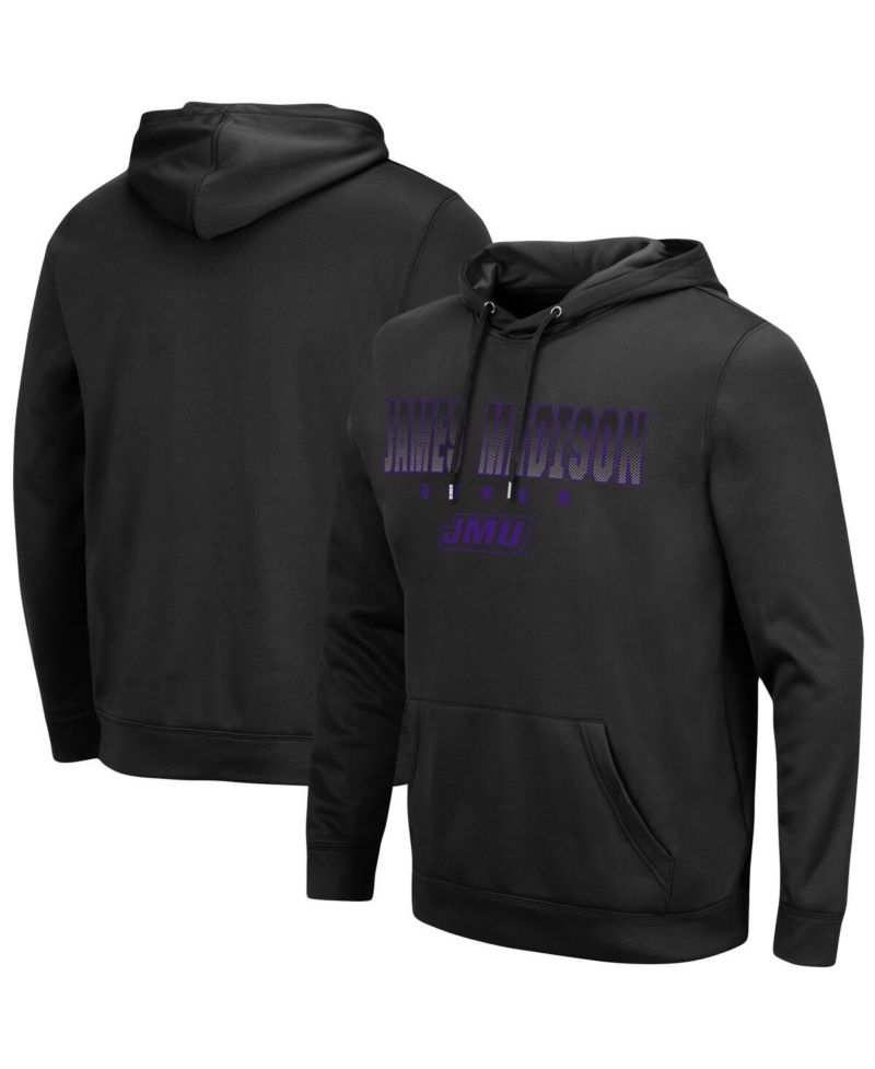 Men's Black James Madison Dukes Blackout 3.0 Pullover Hoodie