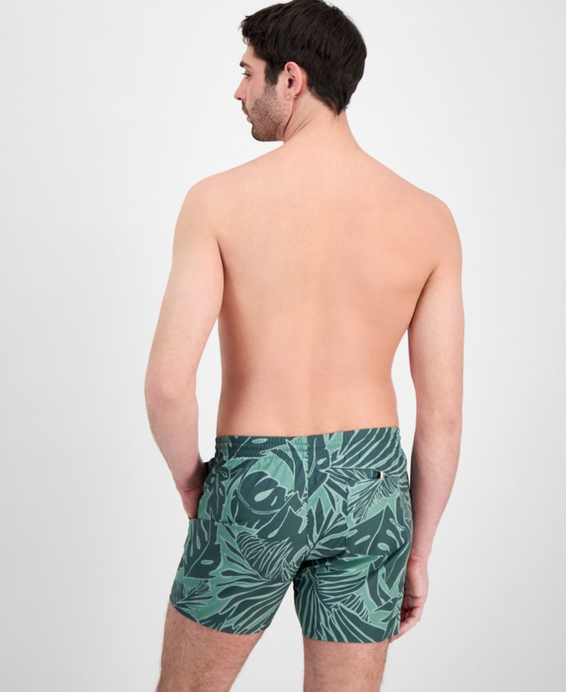 Men's 5" Tropical Print Swim Trunks
