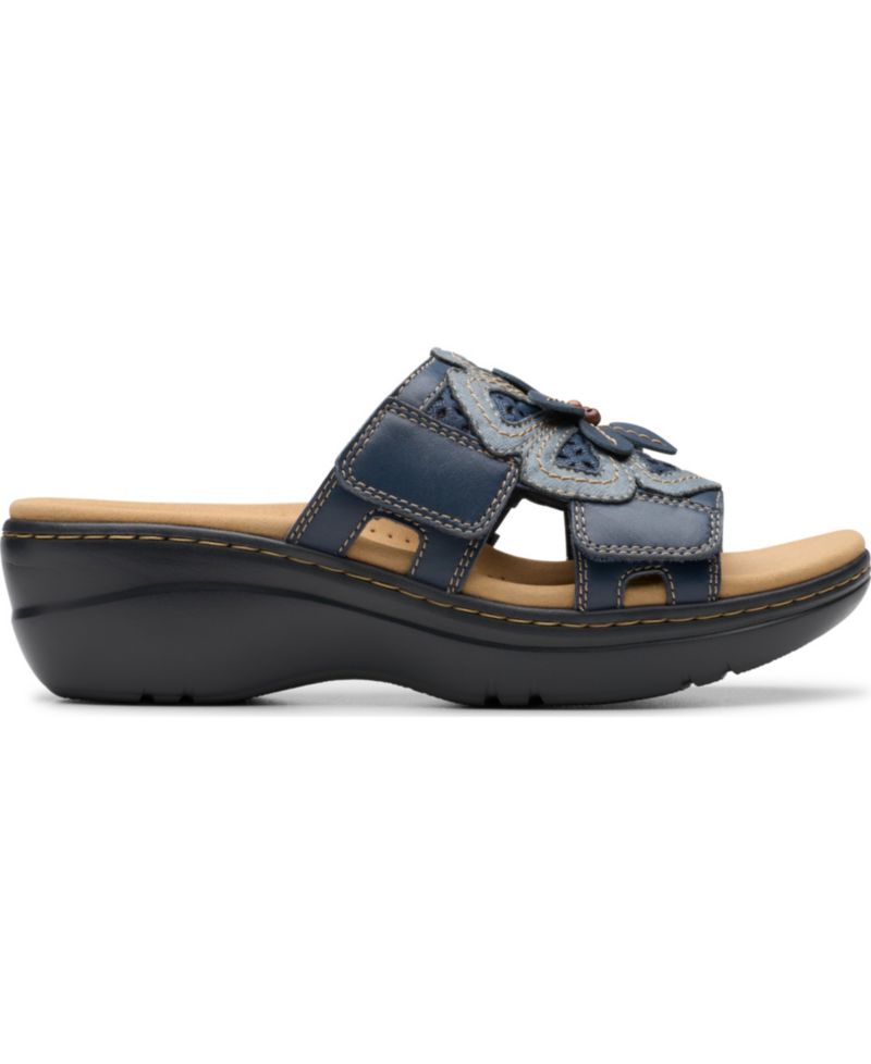 Merliah2 Belle Flower Leather Wedge Sandals