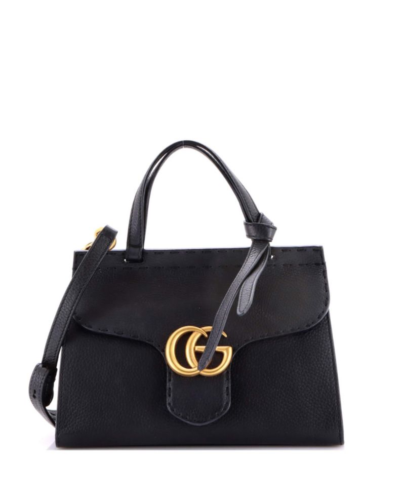 Mini GG Marmont Top Handle Bag Leather