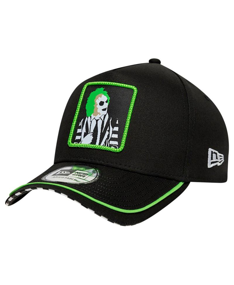 Men's Black Beetlejuice Green Piping 9FORTY Adjustable Hat