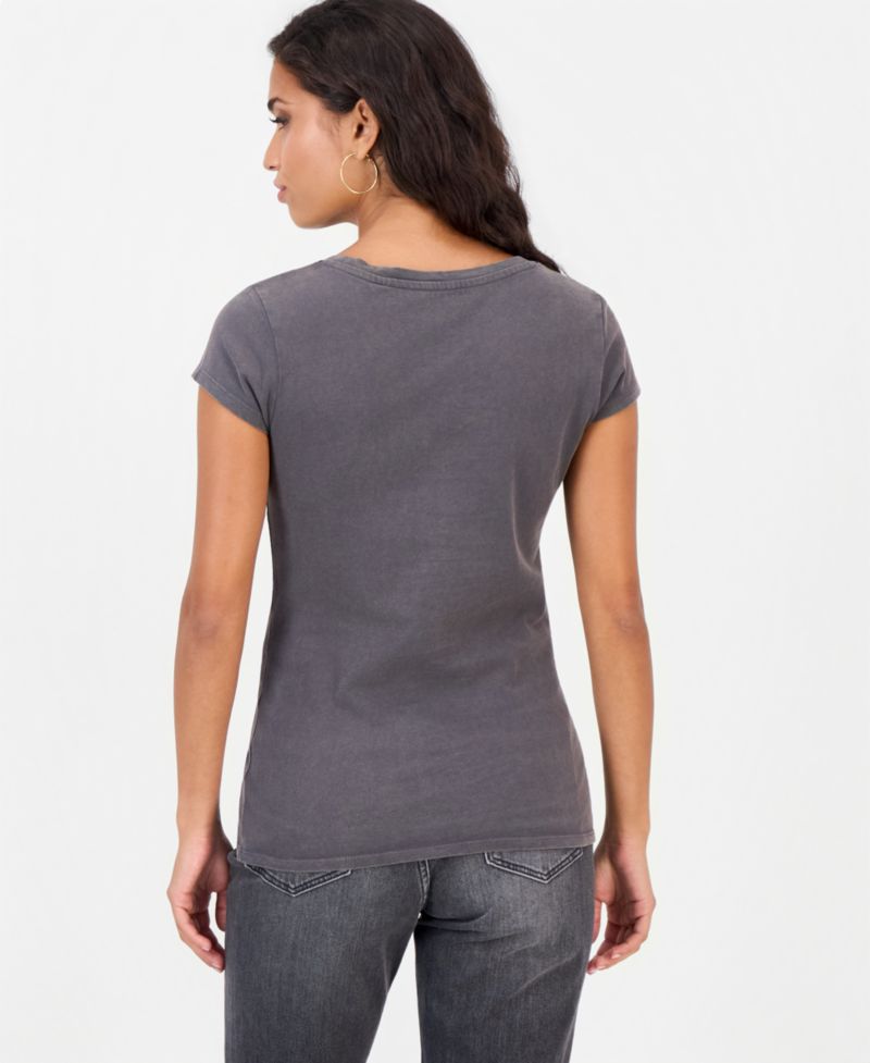 Women's Graphic Boxy Raw-Edge T-Shirt