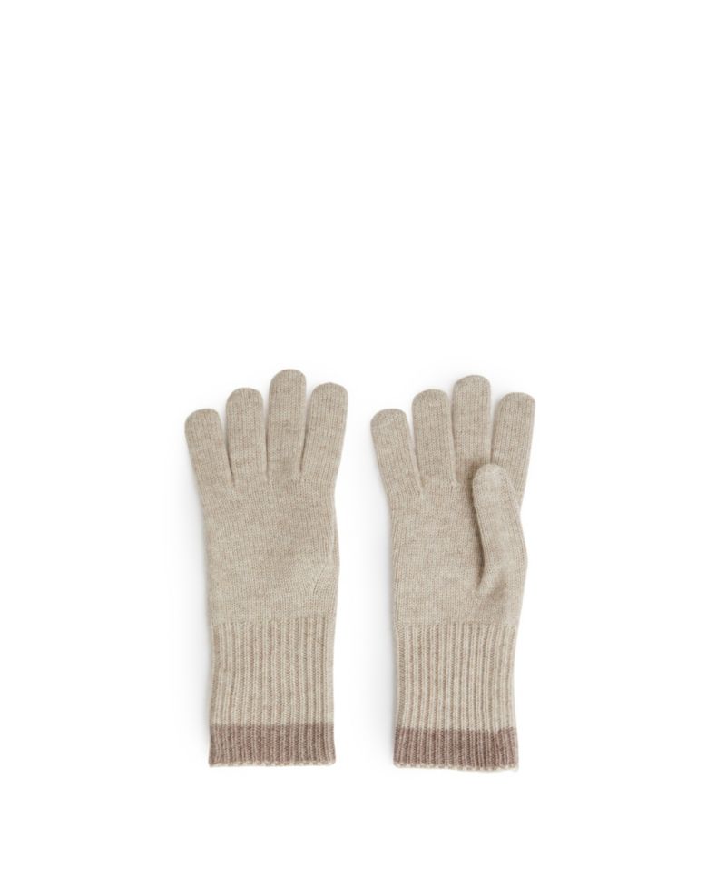 Women's Florise Wool-Blend Tipped Cuffs Gloves With Cashmere