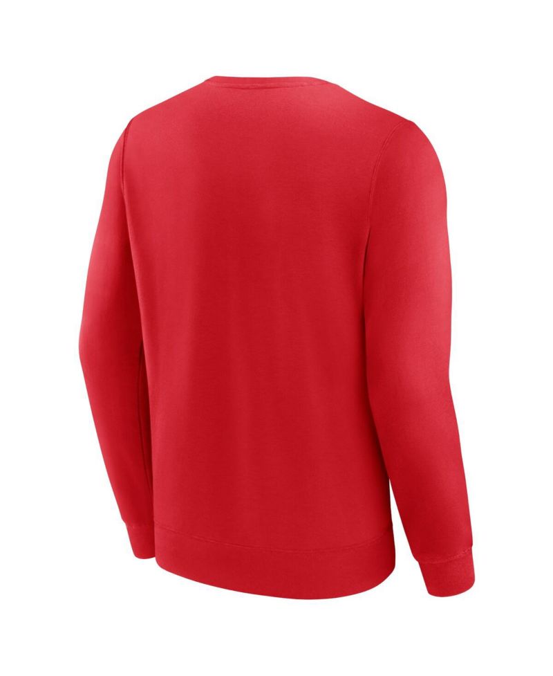 Men's Red Cincinnati Reds Focus Fleece Pullover Sweatshirt
