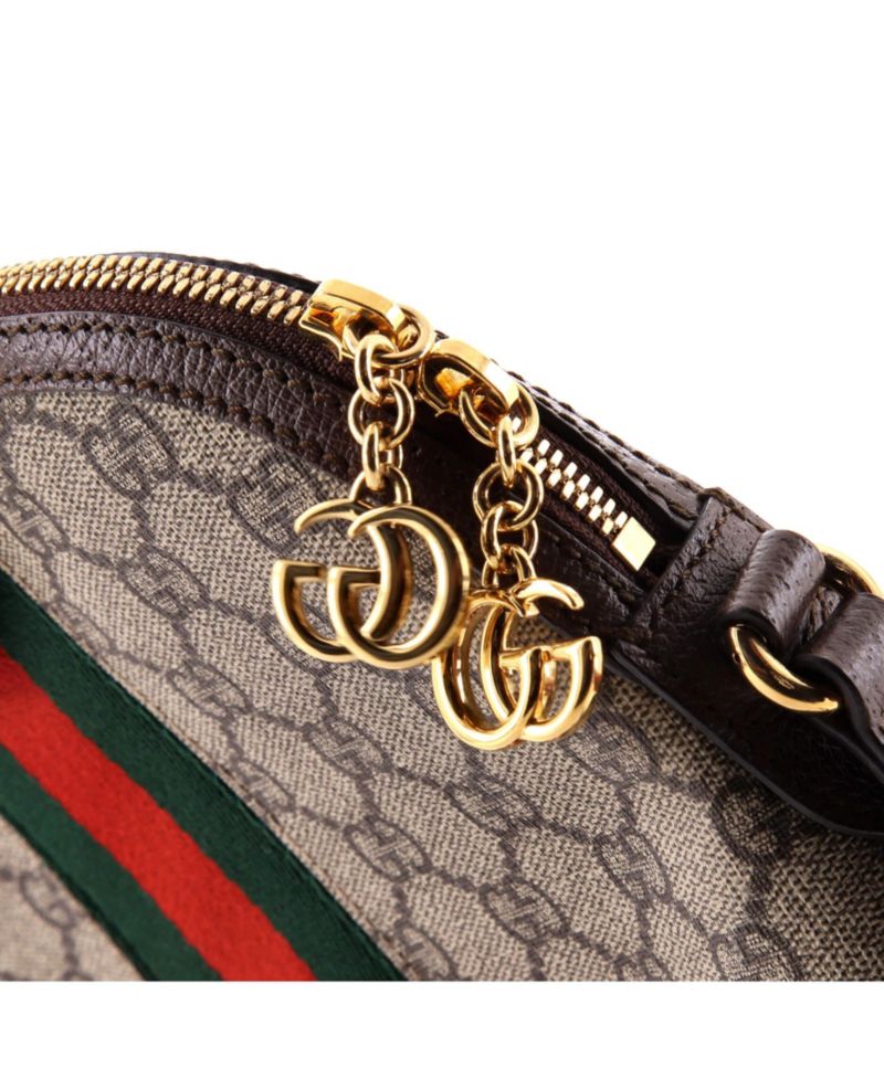 Small Ophidia Dome Shoulder Bag GG Coated Canvas