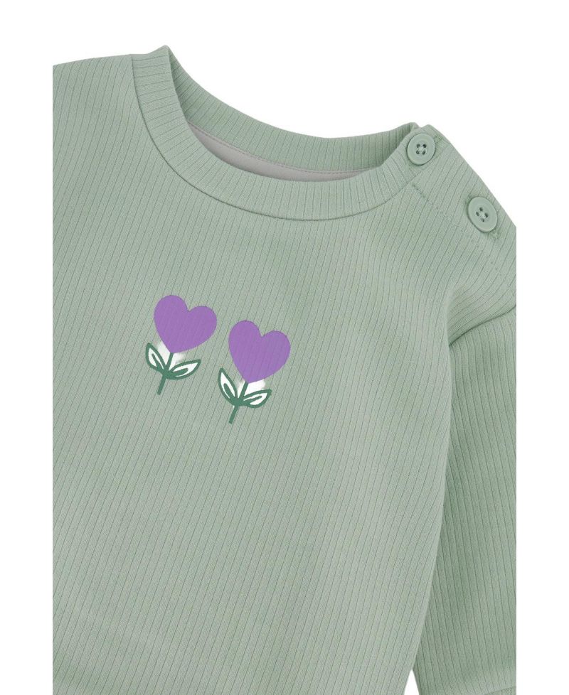 Baby Girls ( 3M to 24 M ) Cotton Pants and Top Set Heart Print