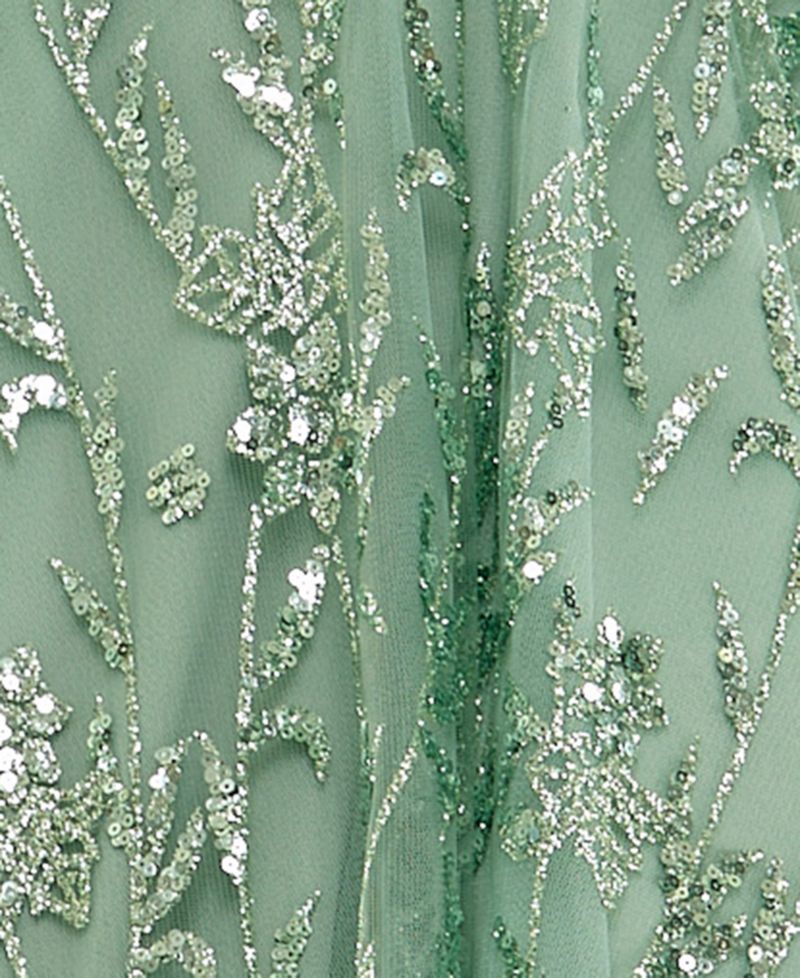 Juniors' Glitter Strapless Bustier Corset Fit & Flare Mini Dress