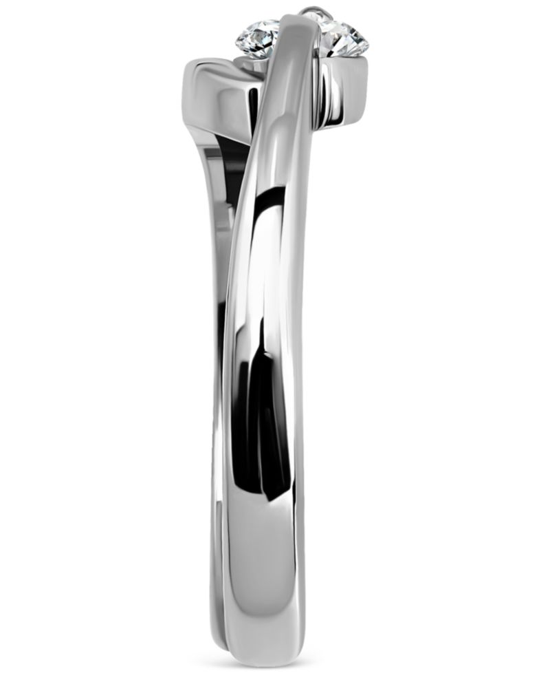 Cubic Zirconia Bypass Adjustable Toe Ring in Sterling Silver (also in 18k Gold-Plated Sterling Silver)