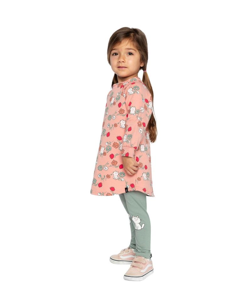 Little Girls Girl's(6-8) Cat Print French Terry Dress