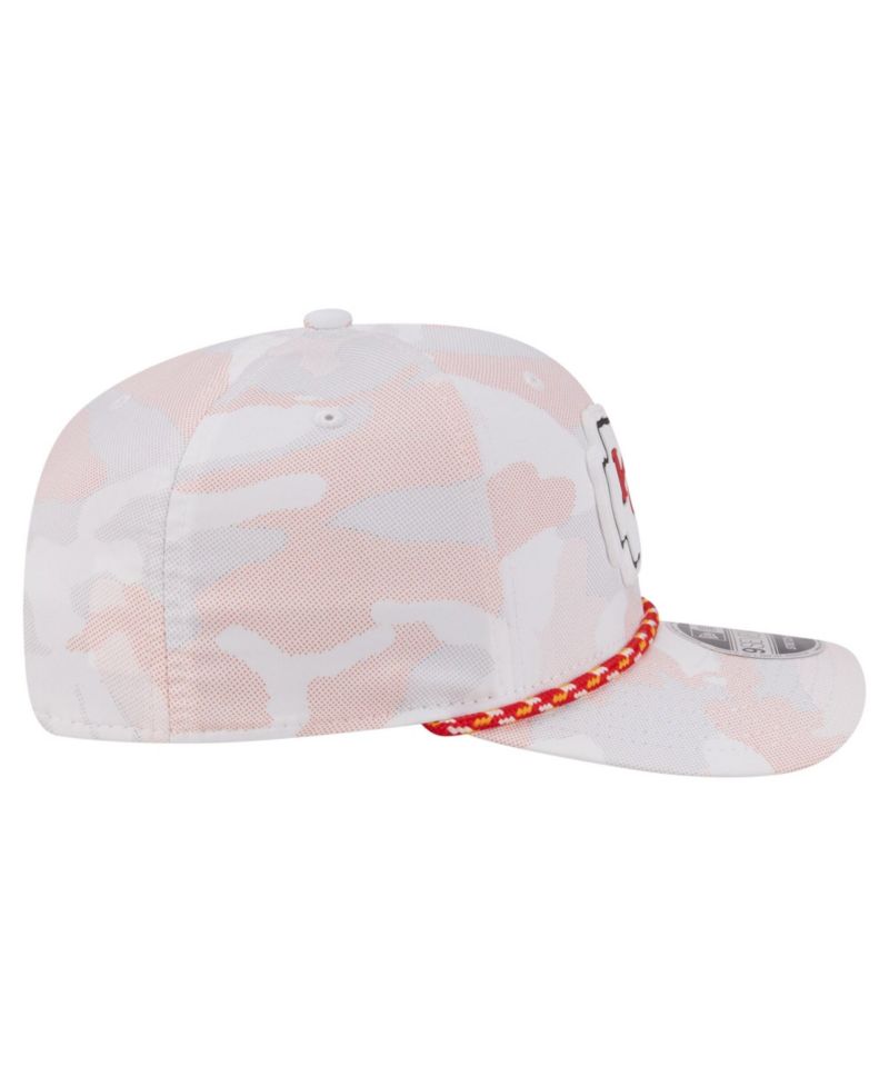 Men's White Kansas City Chiefs Camo Rope 9SEVENTY Adjustable Hat