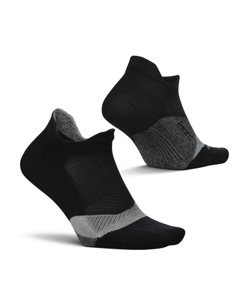 Elite Light Cushion No Show Tab Ankle Socks - Sport Sock with Targeted Compression