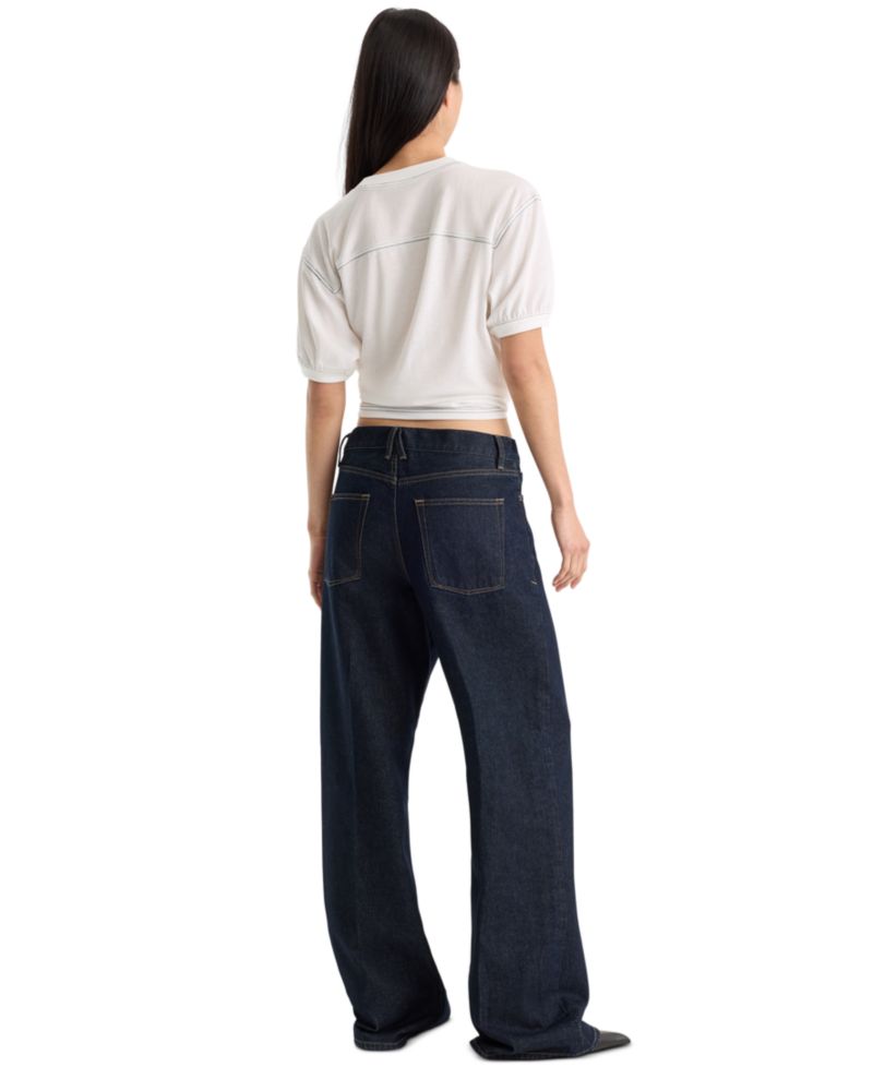 Women's Vintage Low Slung Straight Baggy Jeans
