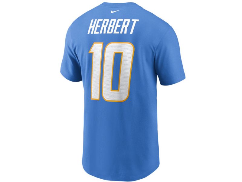 Los Angeles Chargers Men's Pride Name and Number Wordmark 3.0 Player T-shirt Justin Herbert