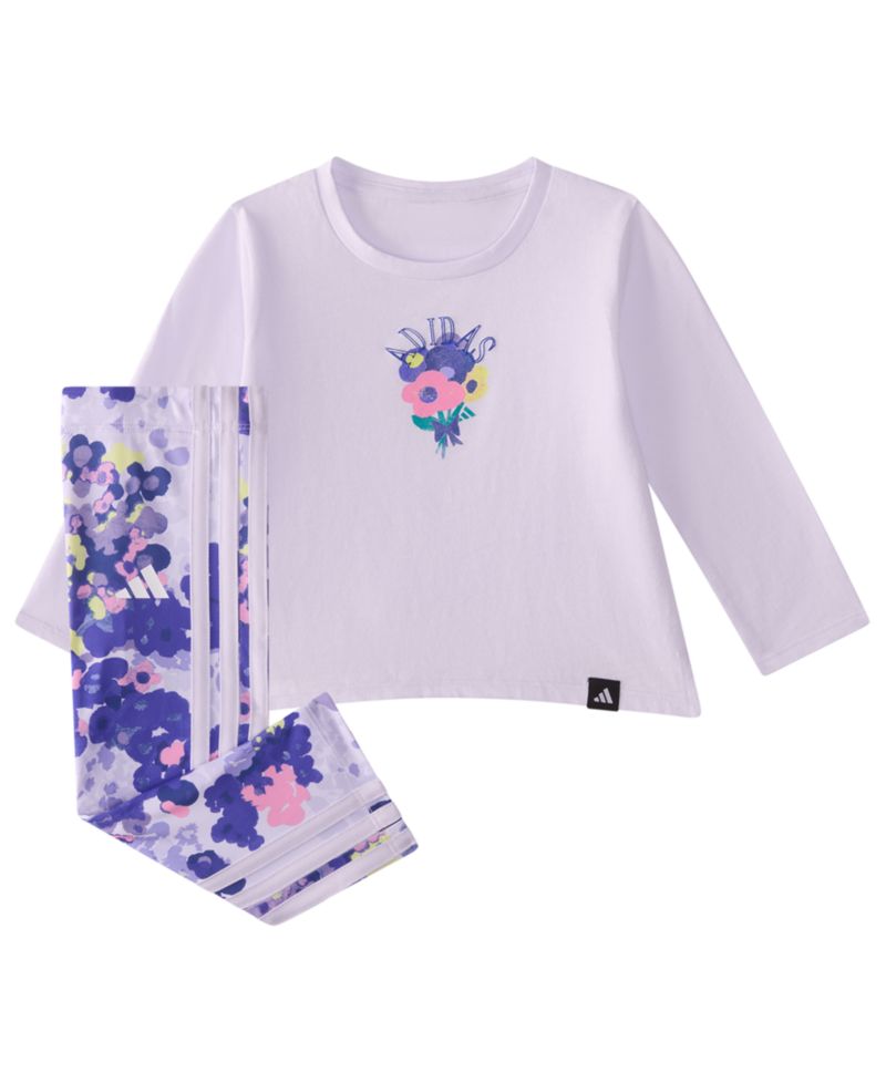 Baby Girls' Long-Sleeve T-Shirt and Pants, 2-Piece Set