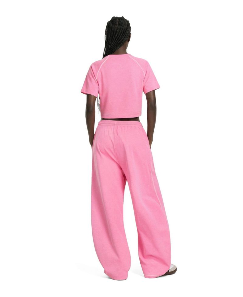 Women's Cropped Short-Sleeve Wide-Leg Top and Pants Set
