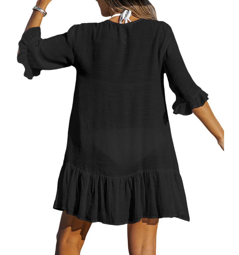 Women's Ruffled Swim Cover-Up Dress