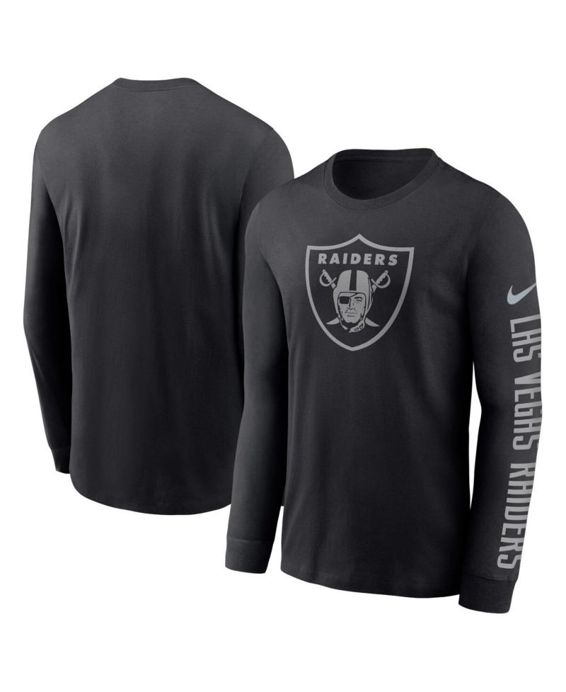 Men's Black Las Vegas Raiders RFLCTV Name and Logo T-shirt