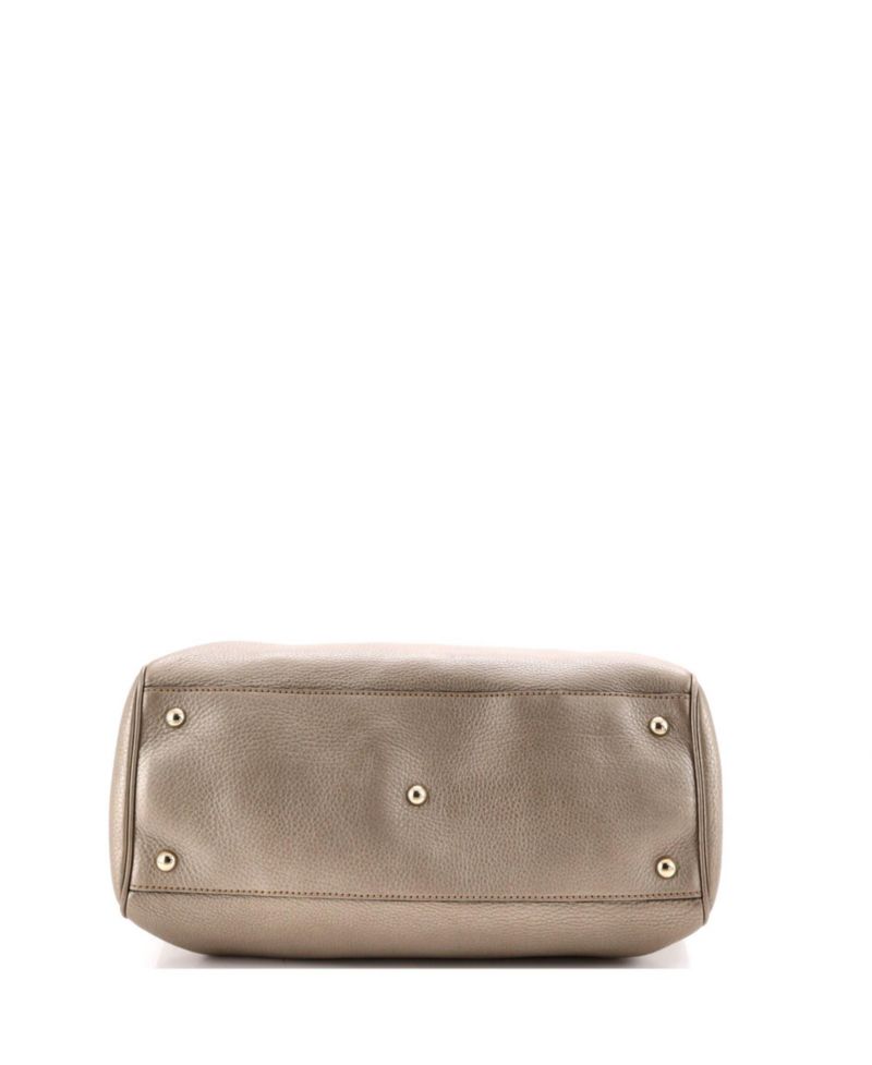 Medium Bamboo Shopper Tote Leather
