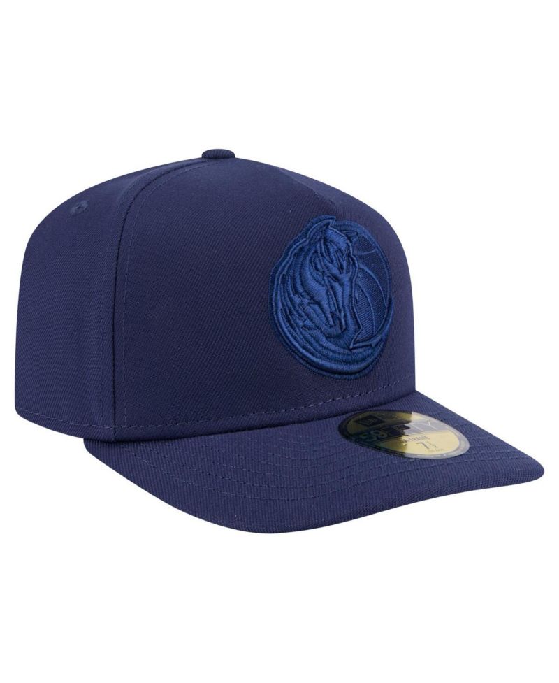 Men's Navy Dallas Mavericks Colorpack A-Frame Pinch Front 59FIFTY Fitted Hat
