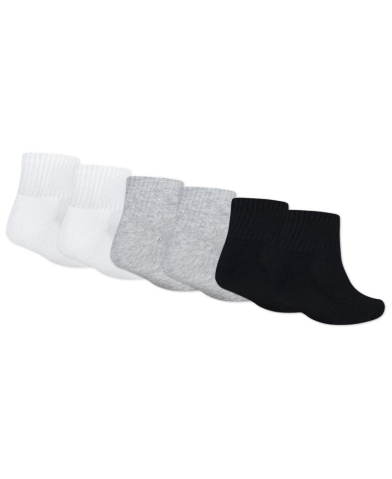 Boys' and Girls' Neutral Ankle Socks, 6-Pack