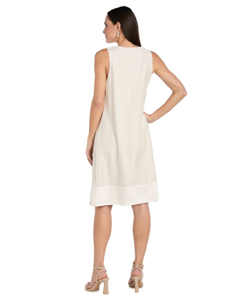 RM Richards Women's V-Neck Dress & Printed Jacket