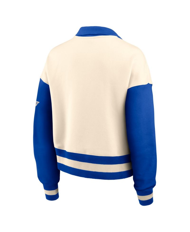 Women's Duke Blue Devils Legacy Oversized Cropped Quarter-Zip Pullover Sweatshirt