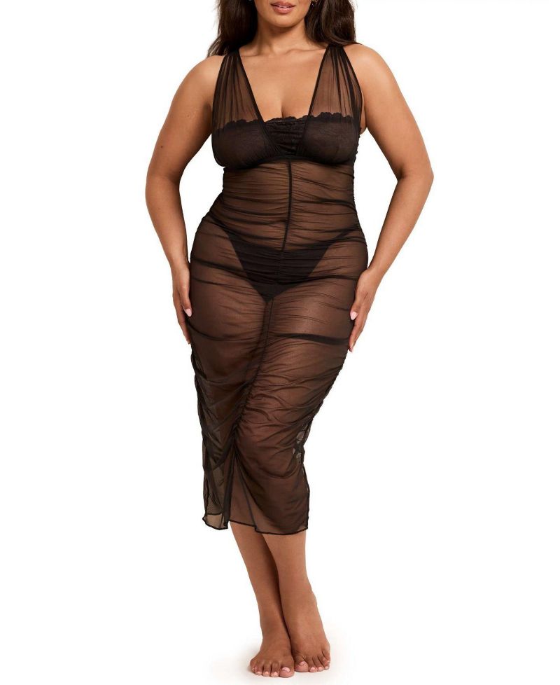 Plus Size Eave Slip and G-String Set Lingerie