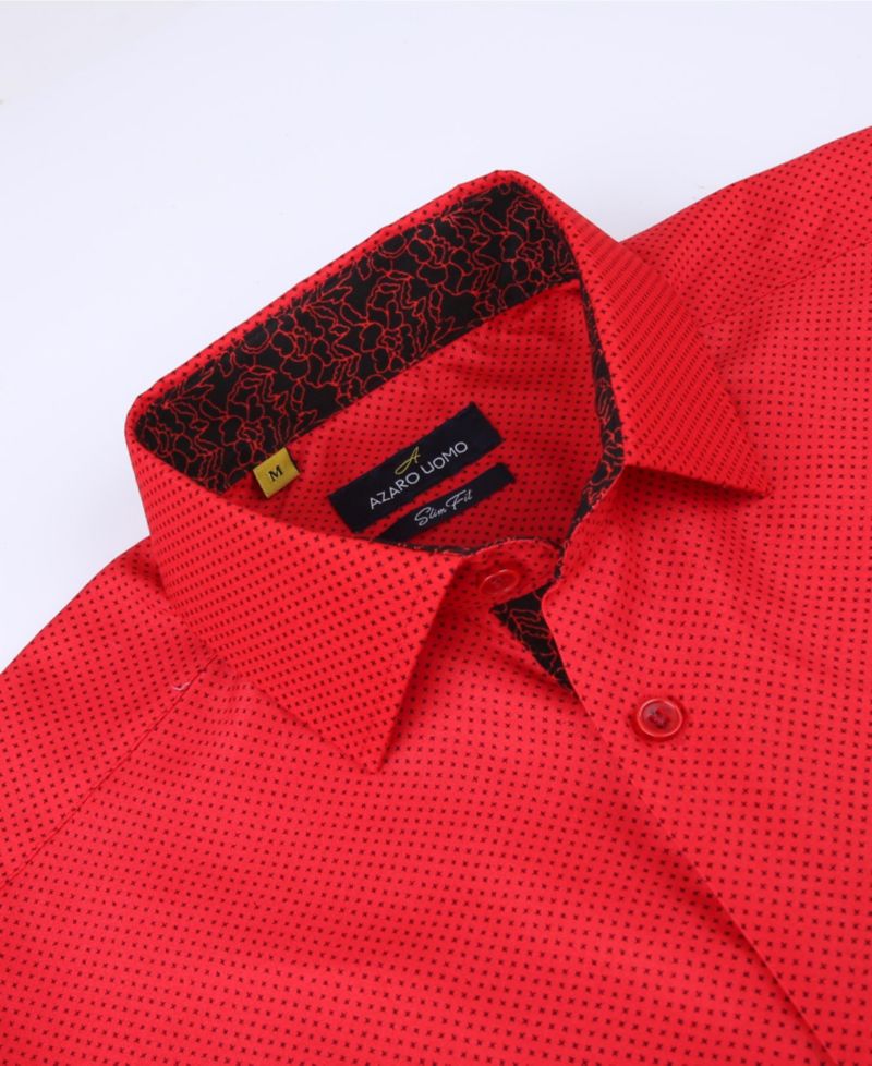 Men's Slim Fit Business Nautical Button Down Dress Shirt