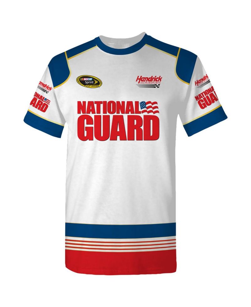 Men's White Dale Earnhardt Jr. National Guard Legend Uniform T-Shirt